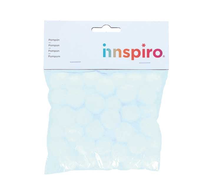 b. 50 pompones innspiro pp 25mm blanco