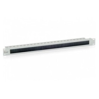 panel pasacables con cepillo equip 1u con barra de soporte rack19" color negro premium