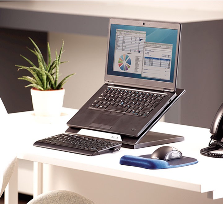 soporte portatil fellowes designer suites negro