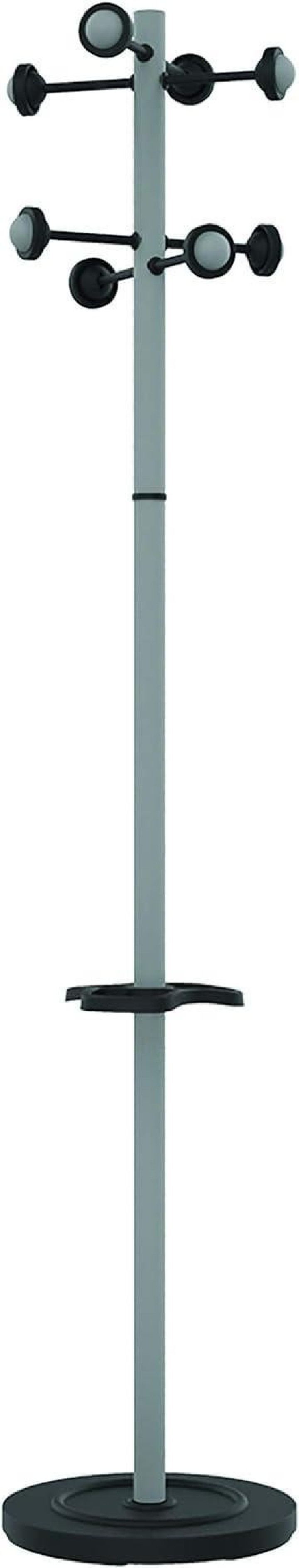 perchero pie unilux accueil 8 colg. gris metal