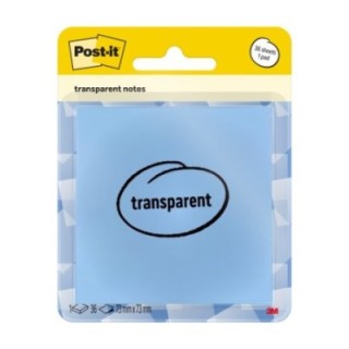 post it blister 36 hojas notas transparentes 600 1trspb 73x73 mm azul pastel post it 7100394509