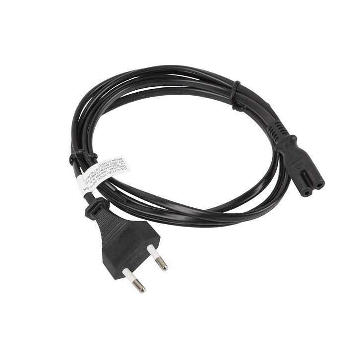lanberg cable lanberg de alimentacion ocho cee 7 - 16 a iec320 c7 euro (radio) negro 1.8 m