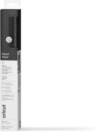 cricut cricut smart vinyl permanent 33x91cm 1 sheet  shimmer black