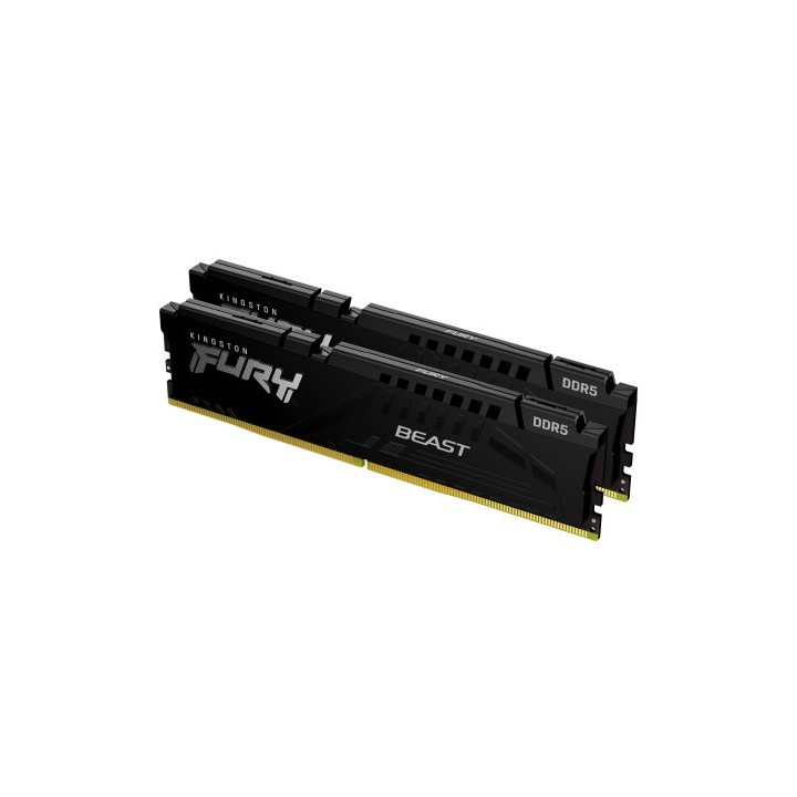 kingston memoria kingston fury beast black ddr5 32gb kit2  5600mt/s  cl36   kf556c36bbek2 32