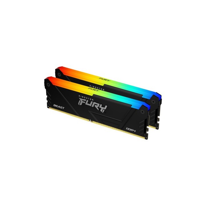 kingston kingston technology fury beast rgb modulo de memoria 16 gb 2 x 8 gb ddr4 3600 mhz