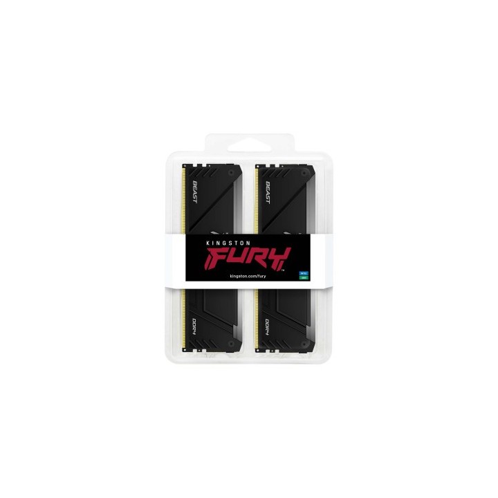 kingston kingston technology fury beast rgb modulo de memoria 16 gb 2 x 8 gb ddr4 3600 mhz