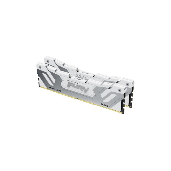 kingston memoria kingston 48gb 8400mt/s ddr5 cl40 cudimm  kit of 2  fury renegade white xmp   kf584c
