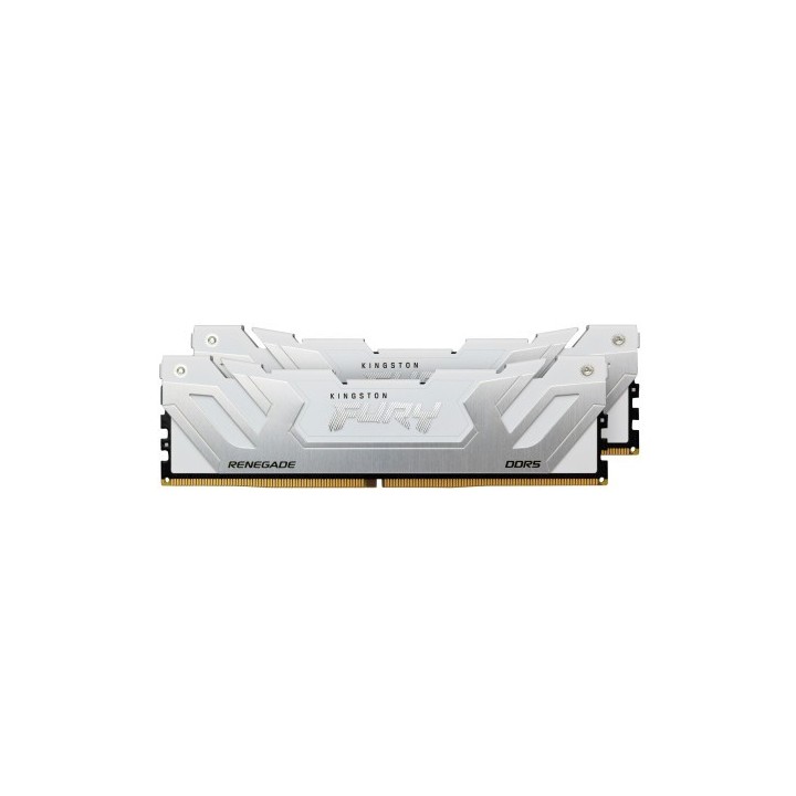 kingston memoria kingston 48gb 8400mt/s ddr5 cl40 cudimm  kit of 2  fury renegade white xmp   kf584c