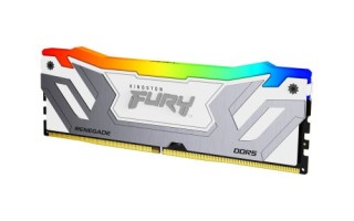 kingston memoria kingston 24gb 8400mt/s ddr5 cl40 cudimm fury renegade rgb white xmp   kf584cu40rwa