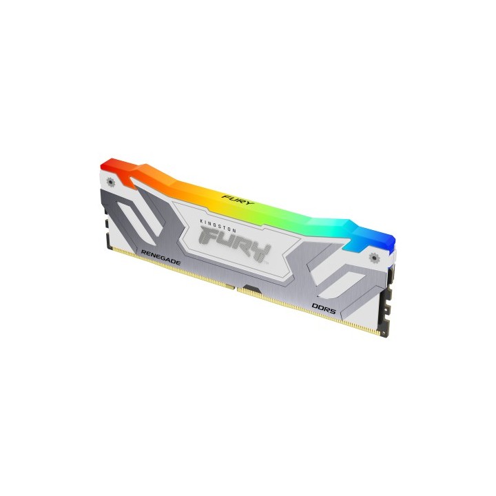 kingston memoria kingston 24gb 8400mt/s ddr5 cl40 cudimm fury renegade rgb white xmp   kf584cu40rwa