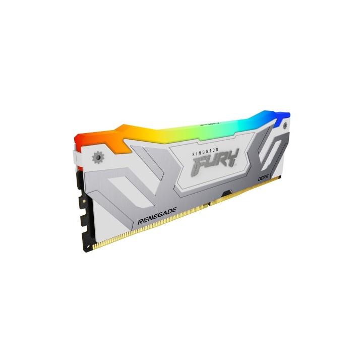 kingston memoria kingston 24gb 8400mt/s ddr5 cl40 cudimm fury renegade rgb white xmp   kf584cu40rwa