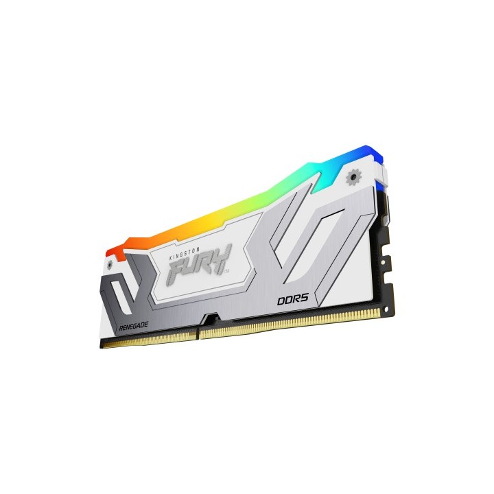 kingston memoria kingston 24gb 8400mt/s ddr5 cl40 cudimm fury renegade rgb white xmp   kf584cu40rwa