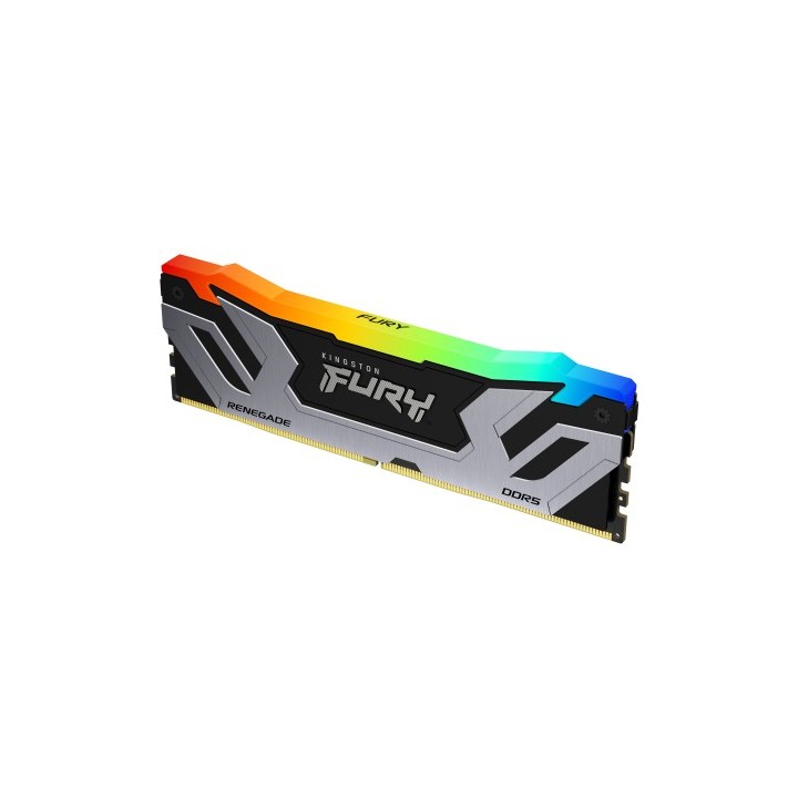 kingston memoria kingston 24gb 8400mt/s ddr5 cl40 cudimm fury renegade rgb silver xmp   kf584cu40rsa