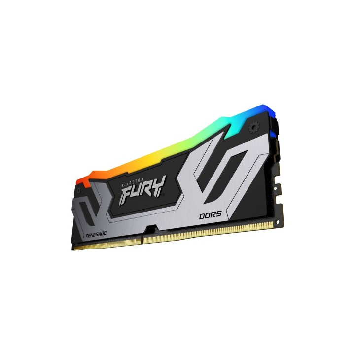 kingston memoria kingston 24gb 8400mt/s ddr5 cl40 cudimm fury renegade rgb silver xmp   kf584cu40rsa