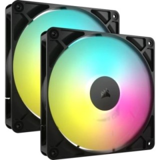 corsair corsair rs140 argb carcasa del ordenador ventilador 14 cm negro 2 pieza s