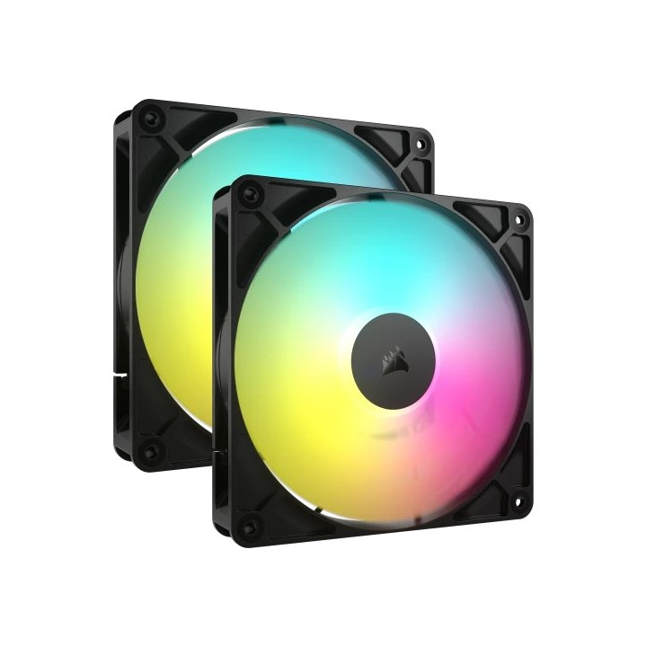 corsair corsair rs140 argb carcasa del ordenador ventilador 14 cm negro 2 pieza s