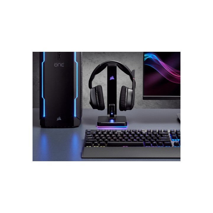 corsair corsair st100 rgb premium auriculares negro
