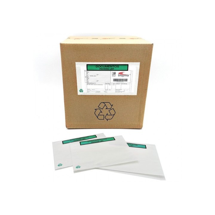 varios caja 1000 sobres adhesivos pack list 100% papel 240x175 mm impreso documentos packing list s2