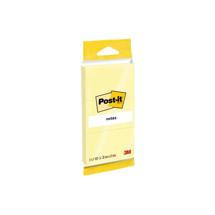post it pack 3 blocs 100 hojas notas adhesivas 38x51mm amarillo 6810 post it 7100172242