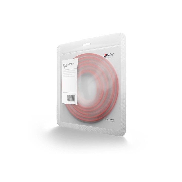 lindy lindy 48181 cable de red rojo 0,5 m cat6 u/utp  utp