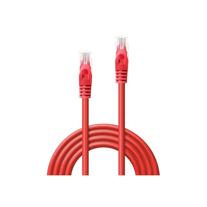 lindy lindy 48181 cable de red rojo 0,5 m cat6 u/utp  utp