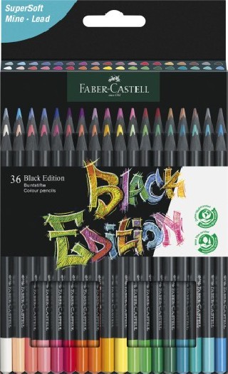 faber castell estuche 36 lapices de colores black edition. faber castell 116436