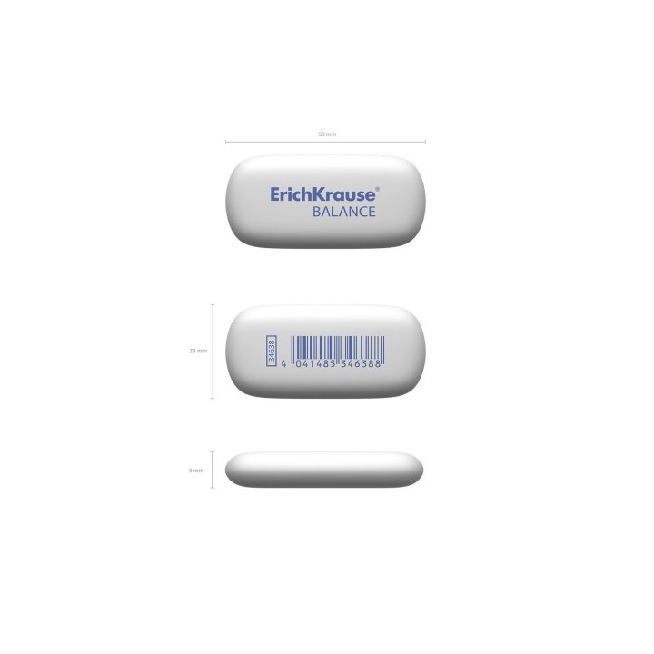 erich krause erichkrause balance goma caucho termoplastico  tpr  blanco 1 pieza s   pack  24 unidade