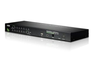 aten aten switch kvm vga ps/2 usb de 16 puertos con puerto para conexion en cadena y perifericos usb
