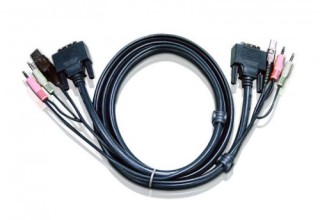 aten aten cable kvm dvi d usb dual link de 1,8 m  2l 7d02ud