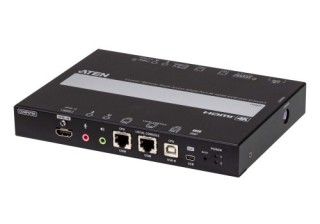 aten aten 1 port 4k hdmi kvm over ip switch with local or remote access, virtual media, power/lan re