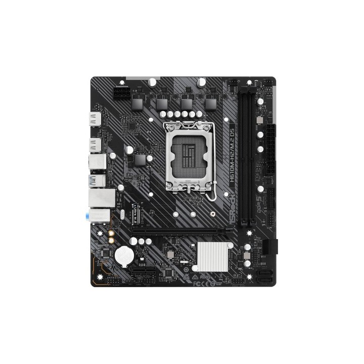 asrock asrock h610m h2/m.2 d5 intel h610 lga 1700 micro atx