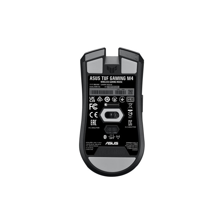 asus asus tuf gaming m4 wireless raton mano derecha rf inalambrica + bluetooth optico 12000 dpi