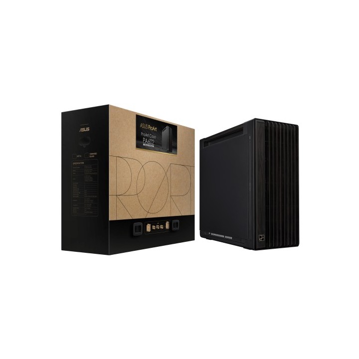asus asus proart pa602 wood edition Â? metal panel midi tower negro