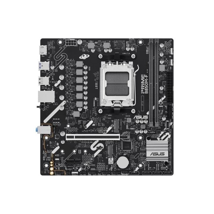 asus placa asus prime b850m f,amd,am5,b850,2ddr5,128gb,1hdmi,4sata3+2m.2,gblan,5usb3.2,matx