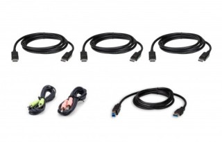 aten aten kit de cable para kvm seguro displayport triple display usb de 1,8 m  2l 7d02udpx6