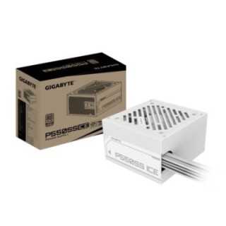 gigabyte gigabyte p550ss ice fuente de alimentacion   pcie 5.0, 80 plus silver, ventilador de 120 mm
