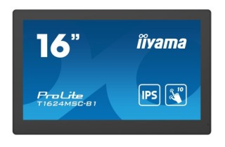 iiyama monitor iiyama 15,6" pcap bezel free front, 10p touch, 1920x1080, hdmi, 385cd/m2  with touch