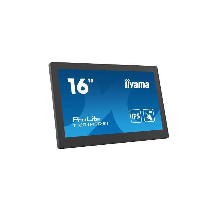 iiyama monitor iiyama 15,6" pcap bezel free front, 10p touch, 1920x1080, hdmi, 385cd/m2  with touch