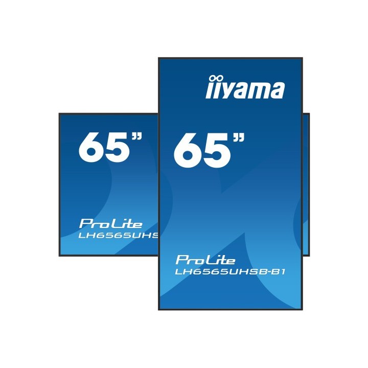 iiyama monitor iiyama 65" , uhd ips panel, haze 1%, 800cd/m, horiz y vert, signal failover, mm 2x 10