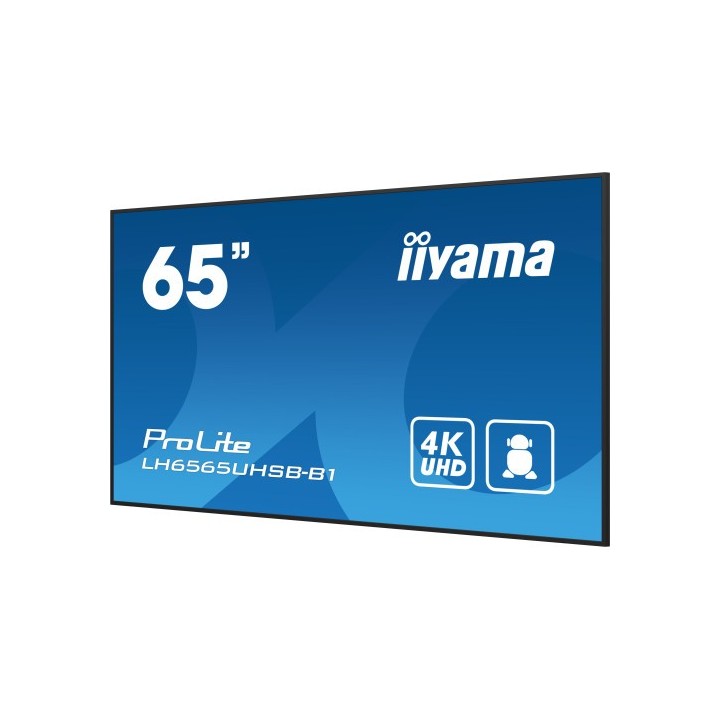 iiyama monitor iiyama 65" , uhd ips panel, haze 1%, 800cd/m, horiz y vert, signal failover, mm 2x 10