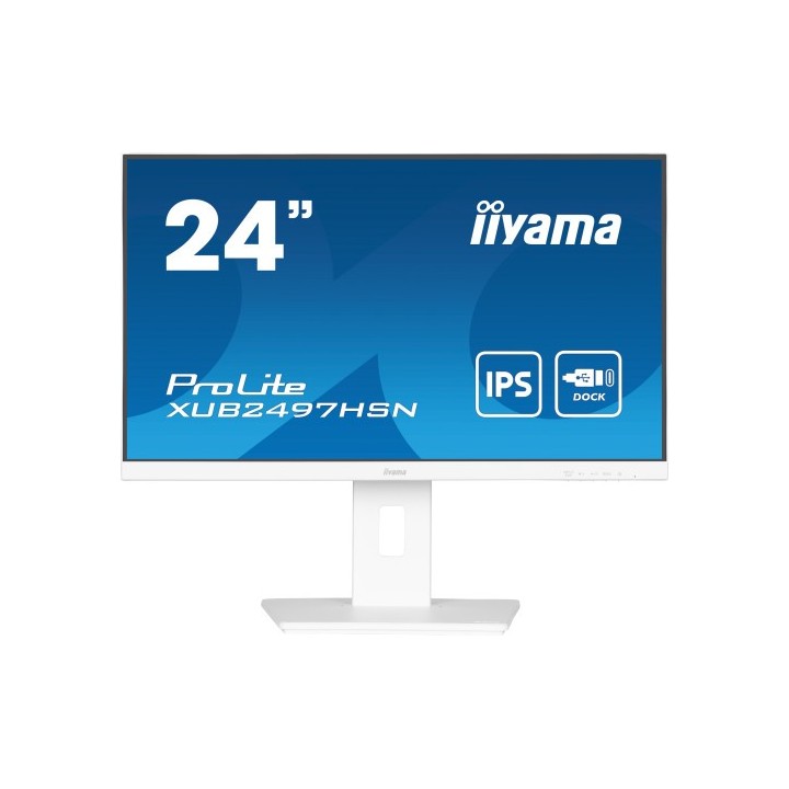 iiyama monitor iiyama  24 con panel en tecnologia ips, usb c dock y rj45  lan