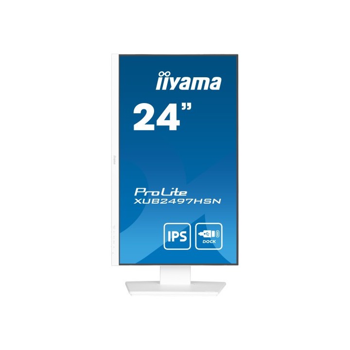 iiyama monitor iiyama  24 con panel en tecnologia ips, usb c dock y rj45  lan