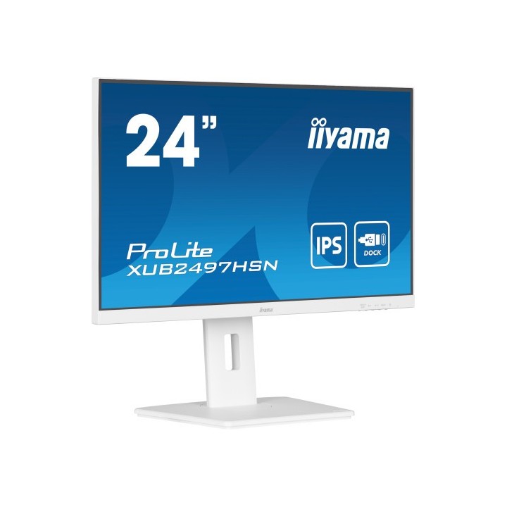 iiyama monitor iiyama  24 con panel en tecnologia ips, usb c dock y rj45  lan