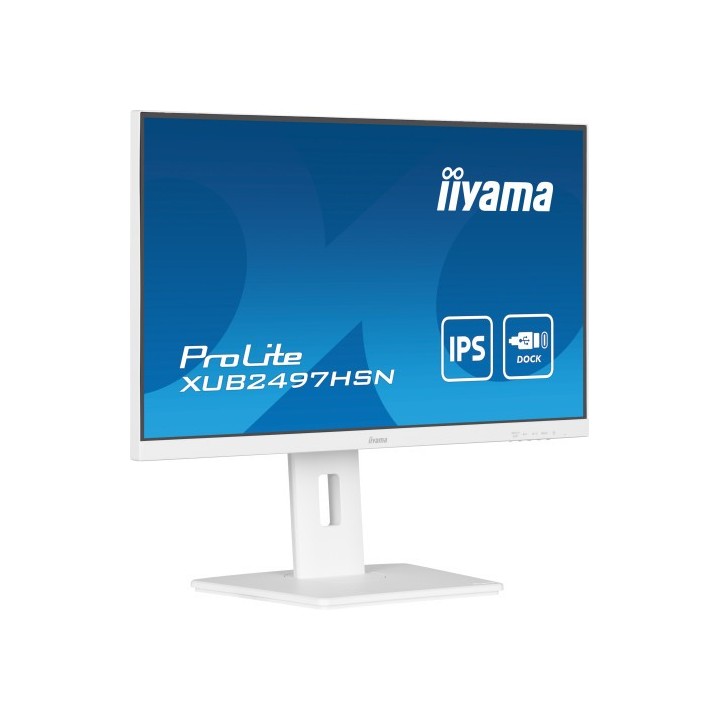 iiyama monitor iiyama  24 con panel en tecnologia ips, usb c dock y rj45  lan