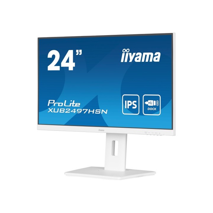 iiyama monitor iiyama  24 con panel en tecnologia ips, usb c dock y rj45  lan