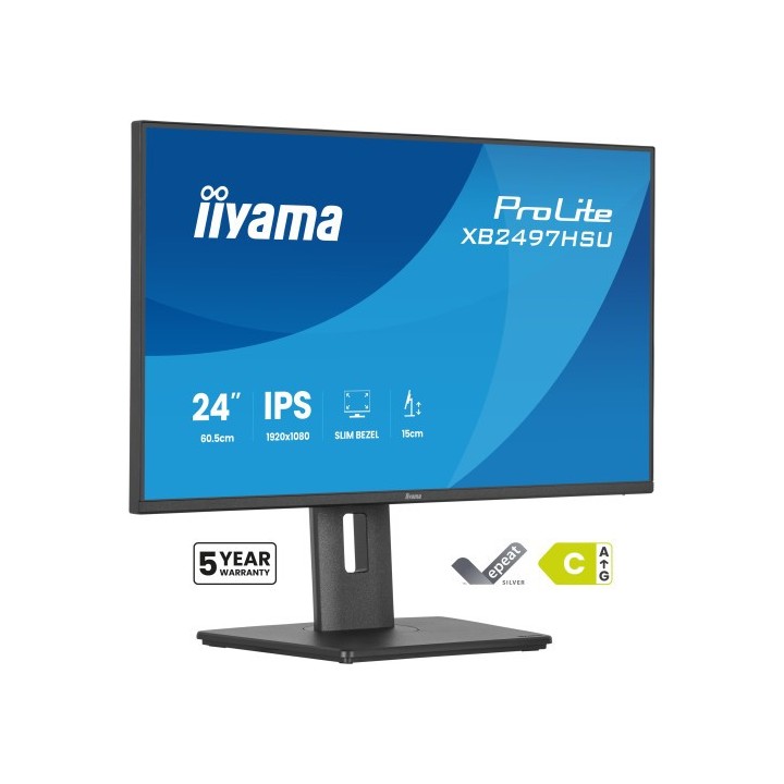 iiyama monitor iiyama pantalla para pc 60,5 cm  23,8"  1920 x 1080 pixeles full hd led panel ips erg