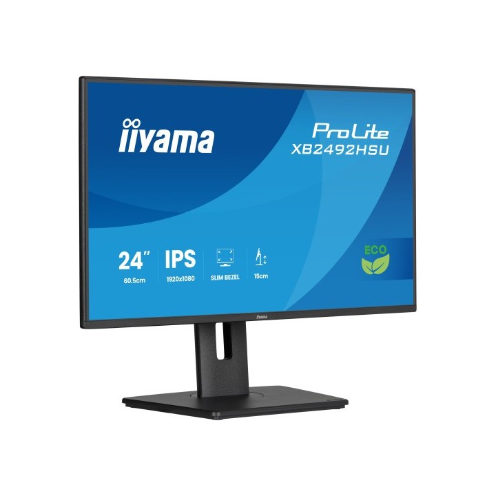 iiyama monitor iyama prolite xb2492hsu b1, 61 cm  24" , 1080 x 1920 pixeles, quad hd, led, 3 ms, neg
