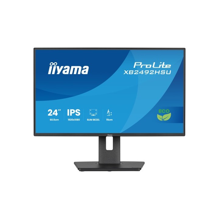 iiyama monitor iyama prolite xb2492hsu b1, 61 cm  24" , 1080 x 1920 pixeles, quad hd, led, 3 ms, neg