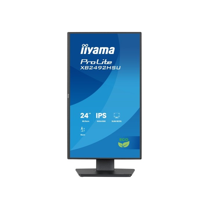 iiyama monitor iyama prolite xb2492hsu b1, 61 cm  24" , 1080 x 1920 pixeles, quad hd, led, 3 ms, neg