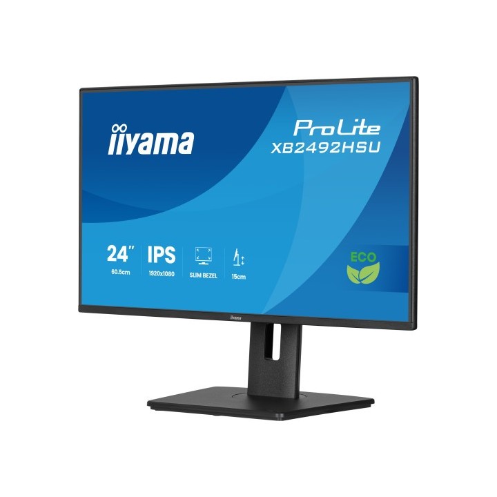 iiyama monitor iyama prolite xb2492hsu b1, 61 cm  24" , 1080 x 1920 pixeles, quad hd, led, 3 ms, neg